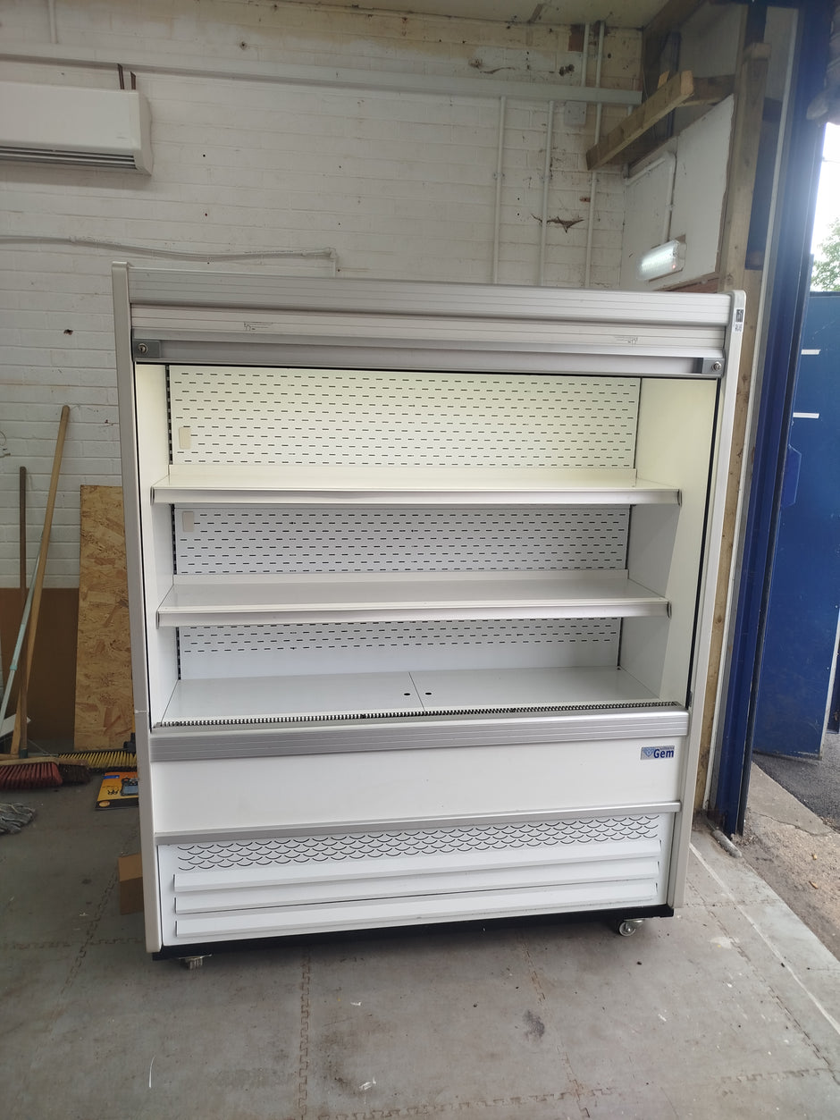 Williams Gem 1.5m Slimline Refrigerated Display in White with Security Shutter
